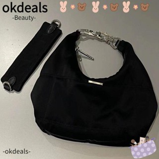 Okdeals กระเป๋าสะพายไหล่ ผ้ากํามะหยี่ ลายก้อนเมฆ สีดํา สไตล์เรโทร สําหรับผู้หญิง