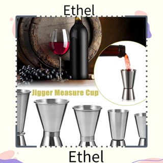 Ethel1 แก้วตวงค็อกเทล สเตนเลส แบบช็อตคู่ สําหรับห้องครัว