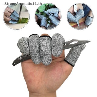 Strongaromatic ถุงมือสวมนิ้วมือ กันบาด ประสิทธิภาพสูง 5 ระดับ 5 ชิ้น