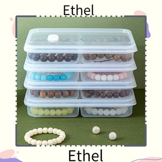 Ethel1 กล่องพลาสติกใส 4/6 ช่อง คุณภาพสูง สําหรับใส่เครื่องประดับ ลูกปัด