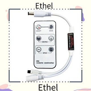 Ethel1 ตัวควบคุมไฟอินฟราเรด DC5-24V โมโนโครมาติก ตั้งเวลาได้ พร้อมรีโมตคอนโทรล แถบไฟ LED