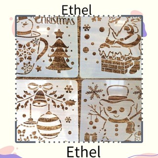 Ethel1 อัลบั้มลายฉลุ ลายคริสต์มาส ซานตาคลอส สําหรับตกแต่งพื้น