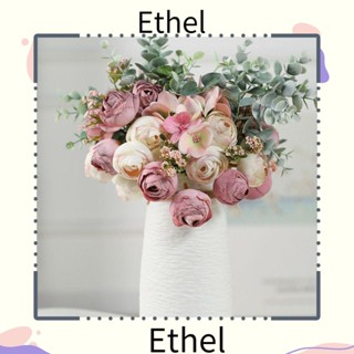 Ethel1 ช่อดอกกุหลาบประดิษฐ์ สําหรับตกแต่งบ้าน งานแต่งงาน