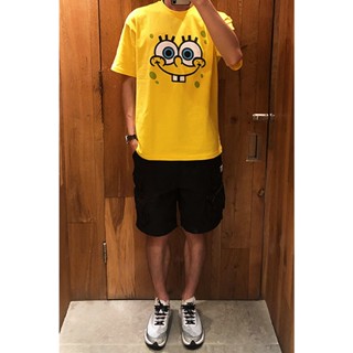 เสื้อยืดแขนสั้น พิมพ์ลายการ์ตูน SpongeBob SquarePants 23 แฟชั่นฤดูร้อน สําหรับคู่รัก