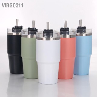 Virgo311 Travel Tumbler Cup Stainless Steel with Straw Lid Keep Warm and Cold Coffee Mug for Home Office