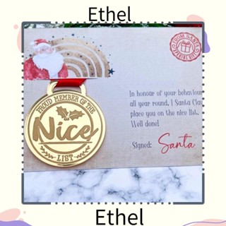 Ethel1 การ์ดอวยพร ลายคริสต์มาส สําหรับตกแต่ง