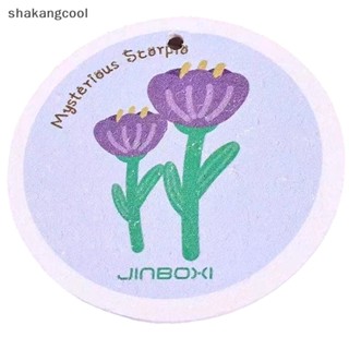 Shakangcool แผ่นฟองน้ํา ลายดอกไม้น่ารัก พร้อมเชือก สําหรับขัดทําความสะอาดหม้อ จาน ชาม ในครัวเรือน