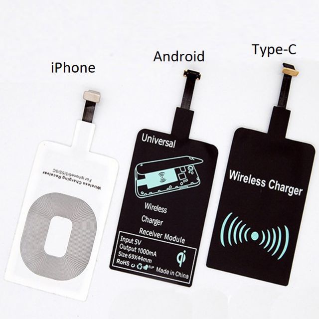 [ของแท้ 100%] Qi ที่ชาร์จไร้สาย micro USB Android phone type C เครื่องรับสัญญาณการชาร์จแบบไร้สาย