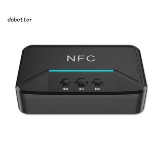 &lt;Dobetter&gt; Nfc อะแดปเตอร์รับสัญญาณเสียงสเตอริโอ บลูทูธ 50 เอาท์พุต RCA คู่ AUX 35 มม.