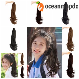 Oceanmapdz กิ๊บติดผมหางม้า ผมหางม้ายาว หยักศก สไตล์เกาหลี เข้ากับทุกการแต่งกาย สําหรับผู้หญิง / เด็กผู้หญิง