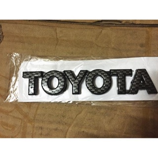 สติกเกอร์โลโก้ตัวอักษรภาษาอังกฤษ TOYOTA คาร์บอนไฟเบอร์ สําหรับติดตกแต่งรถยนต์ TOYOTA