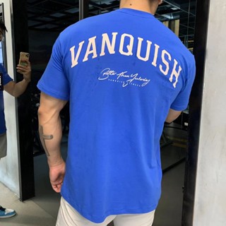 พร้อมส่ง เสื้อยืดแขนสั้น ทรงหลวม พิมพ์ลาย VANQUISH สําหรับผู้ชาย