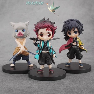 Mxmio ตุ๊กตาฟิกเกอร์ Demon Slayer Tanjirou Nezuko Demon Blade Inosuke Kyoujurou Giyuu ขนาดเล็ก 6 ชิ้น ต่อชุด