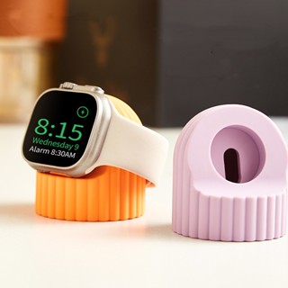 แท่นชาร์จ ซิลิโคนนิ่ม สําหรับ apple Watch Stand series Ultra 8 7 SE 6 5 4 49 45 41 44 42 40 38 มม.