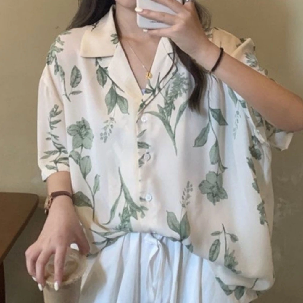 เสื้อเชิ้ตฮาวาย แขนสั้น ลายดอกไม้ สงกรานต์ ผู้หญิง thumbnail 9