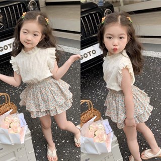 MAX BABY🐰พร้อมส่ง🐰ชุดเซ็ทเด็กผู้หญิง เสื้อ+กระโปรงกางเกง ชุดสำหรับเด็กผู้หญิง(866)