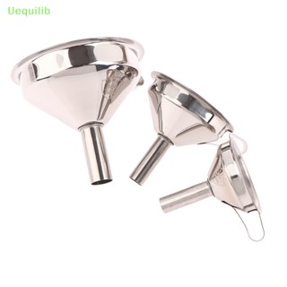 Uequilib กรวยโลหะสเตนเลส ขนาดเล็ก สําหรับเติมน้ํามัน เครื่องเทศ ทําอาหาร