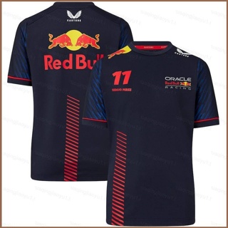 เสื้อยืดแขนสั้น พิมพ์ลาย HQ1 2023 F1 Oracle Red Bull Racing Team Sergio Perez ขนาดใหญ่ QH1