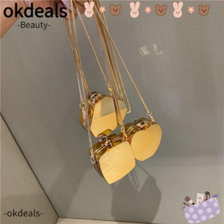 Okdeals กระเป๋าถือ กระเป๋าสะพายไหล่ สะพายข้าง อะคริลิค สีพื้น ความจุเยอะ แฟชั่นสําหรับสตรี