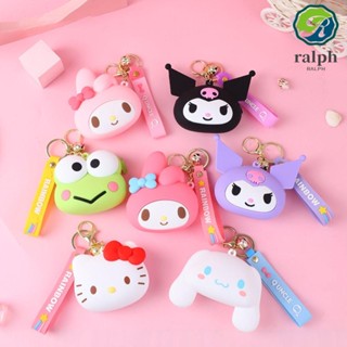 Ralph กระเป๋าใส่เหรียญ การ์ตูนน่ารัก หวานแหวว สําหรับผู้หญิง Kuromi KT Cat Melody ซิลิโคน ซิป กระเป๋าสตางค์ กระเป๋าใส่บัตร ที่ใส่กุญแจ