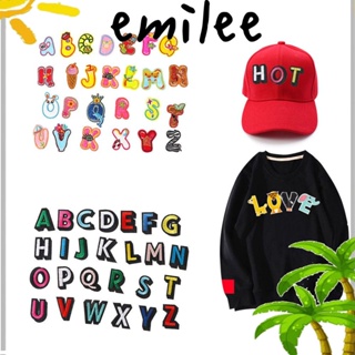 Emilee แผ่นแพทช์ ลายตัวอักษร สําหรับติดตกแต่งเสื้อผ้า หมวก 26 ชิ้น