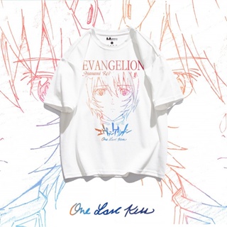 แฟชั่น EVANEON GENESIS EVANGELION สุดท้ายปกซีดี Ayanami Rei Asuka Langley Soryu เสื้อยืดแขนสั้นผ้าฝ้ายเกมอะนิเม เสื้อผ้า