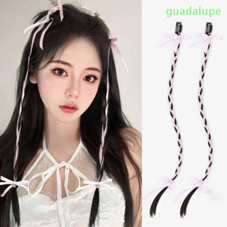 Guadalupe กิ๊บติดผม ริบบิ้นโบว์ สีขาว ชมพู ฟ้า ไร้รอยต่อ สําหรับชกมวย Diy