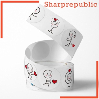 [Sharprepublic] สติกเกอร์ซีล ทรงกลม ลายวันวาเลนไทน์ สําหรับตกแต่งซองจดหมาย งานแต่งงาน บ้าน 500 ชิ้น