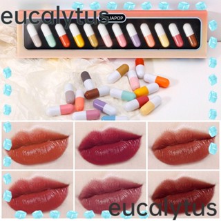 Eucalytus1 ชุดลิปสติกแคปซูล เนื้อแมตต์ ติดทนนาน สําหรับเด็กผู้หญิง