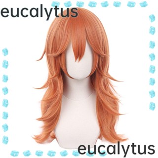 Eucalytus1 วิกผมยาว สีส้ม สีน้ําตาล สําหรับคอสเพลย์เลื่อยโซ่