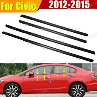 แถบพลาสติกซีลหน้าต่างรถยนต์ สําหรับ Honda Civic FB 2012 2013 2014 2015 72410TR0A01 72450TR0A01 72950TR0A01 72910TR0A01 4 ชิ้น