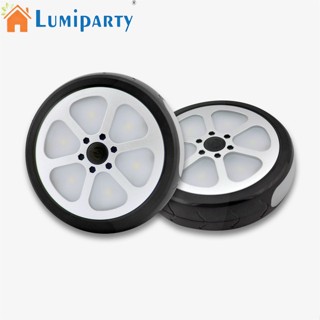 Lumiparty ไฟเตือน Led หมุนได้ 360 องศา ปรับได้ สําหรับติดรถจักรยาน 1 คู่