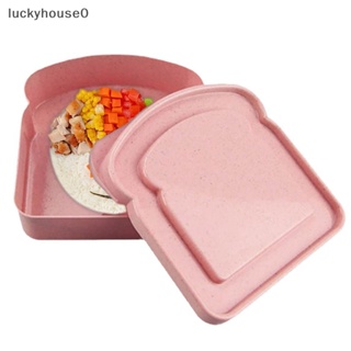 Luckyhouse0^^ กล่องเก็บอาหารกลางวัน แซนวิช ซิลิโคน ใช้ซ้ําได้ สําหรับไมโครเวฟ อาหารเช้า โรงเรียน