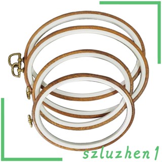 [Szluzhen1] ห่วงปักครอสติช จี้วงรี กรอบวงกลม DIY 4 ชิ้น