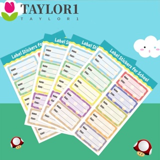 Taylor1 สติกเกอร์ป้ายชื่อ มีกาวในตัว กันน้ํา สําหรับติดตกแต่งโต๊ะ 100 ชิ้น