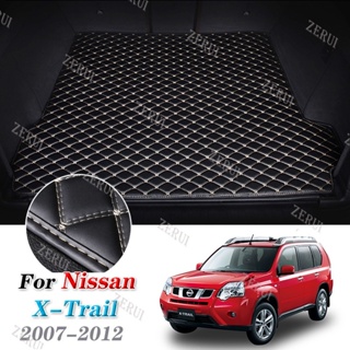 Zr แผ่นเสื่อหนังรองท้ายรถยนต์ สําหรับ Nissan X-Trail 2007-2012 XTrail T31 2008 2009 2010 2011