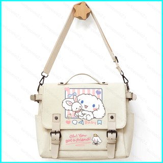 Sanrio Cinnamoroll น่ารัก การ์ตูน นักเรียน ผ้าใบ อะนิเมะ กระเป๋าถือ กระเป๋าสะพายไหล่ กระเป๋าสะพายข้าง แฟชั่น และความจุขนาดใหญ่