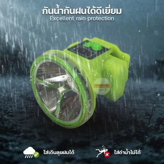 ไฟฉายคาดหัว ตรานก กันน้ำ ลุยฝน ชาร์จแบตได้ ไม่ต้องใส่ถ่าน แบตอึด 8-10 ชม. ไฟคาดหัว ส่องกบ เดินป่า