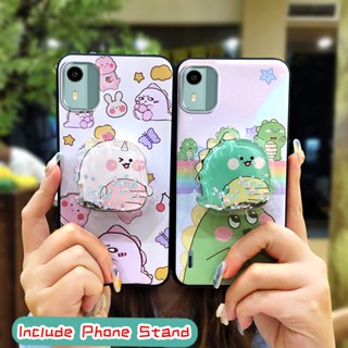 Kickstand Back Cover Phone Case For Nokia C12/C12 Pro/C12 Plus/TA-1535 Anti-dust TPU Cartoon Dirt-resistant Soft Case