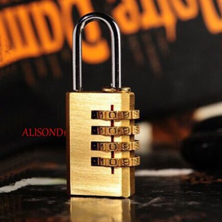 Alisond1 กุญแจล็อคกระเป๋าเดินทาง แบบใส่รหัสผ่าน 4 หลัก ขนาดเล็ก รีเซ็ตได้