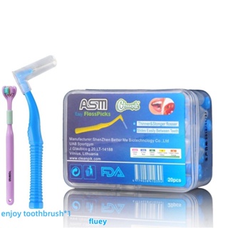 L Shape Push-Pull Interdental Dental Pick Tooth Orthodontic Brush Oral Care สามด้าน แปรงสีฟัน