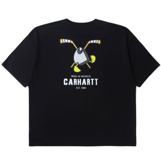 เสื้อยืดผ้าฝ้ายพิมพ์ลายขายดี Carhartt wip Carhart เสื้อยืดแขนสั้น ทรงหลวม แฟชั่นฤดูร้อน สําหรับผู้ชาย 231038เค