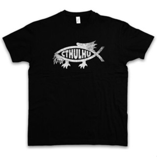 เสื้อยืด พิมพ์ลาย Cthulhu Fish Ichtys Miskatonic Deamon Insmouth Marsh Dunwich