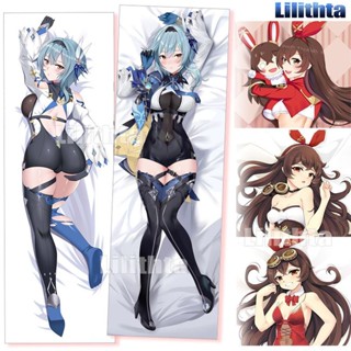 ปลอกหมอน ลายการ์ตูนอนิเมะ Dakimakura Genshin Eula Amber Game แฮนด์เมด