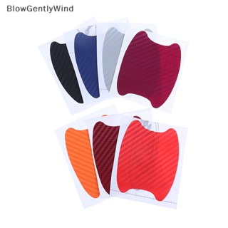 Blowgentlywind สติกเกอร์ฟิล์มคาร์บอนไฟเบอร์ ป้องกันรอยขีดข่วน สําหรับติดมือจับประตูรถยนต์ 4 ชิ้น ต่อชุด BGW