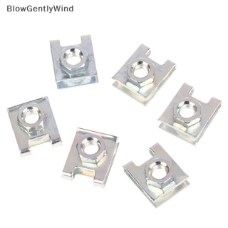 Blowgentlywind คลิปสกรูยึดป้ายทะเบียนรถยนต์ 6 มม. 10 ชิ้น BGW