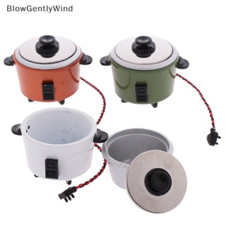 Blowgentlywind หม้อหุงข้าวจิ๋ว 1:12 อุปกรณ์เสริม สําหรับตกแต่งบ้านตุ๊กตา 1 ชิ้น BGW