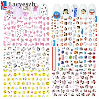 Lacyeszb สติกเกอร์ติดเล็บ ลายการ์ตูนอนิเมะ Kawaii Mickey Mouse มีกาวในตัว กันน้ํา สําหรับเด็กผู้หญิง