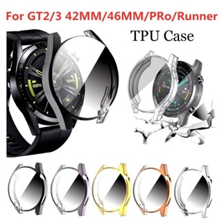 เคส Tpu นิ่ม ป้องกัน กันชน อุปกรณ์เสริม สําหรับ Huawei GT2 GT3 Pro GT Runner ECG 46 มม. 42 มม. Huawei GT2e GT3 SE