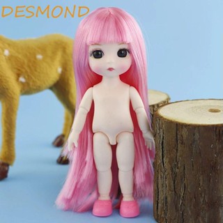 Desmond BJD ลูกตาตุ๊กตา 3D 16 ซม. ขนยาว 1/12 DIY ของเล่นสําหรับเด็ก